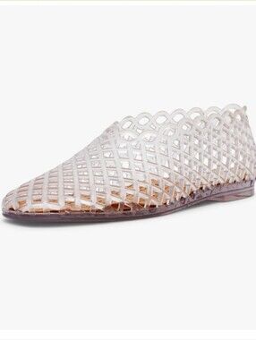Steve Madden Grove Clear Jelly Flats — Transparent